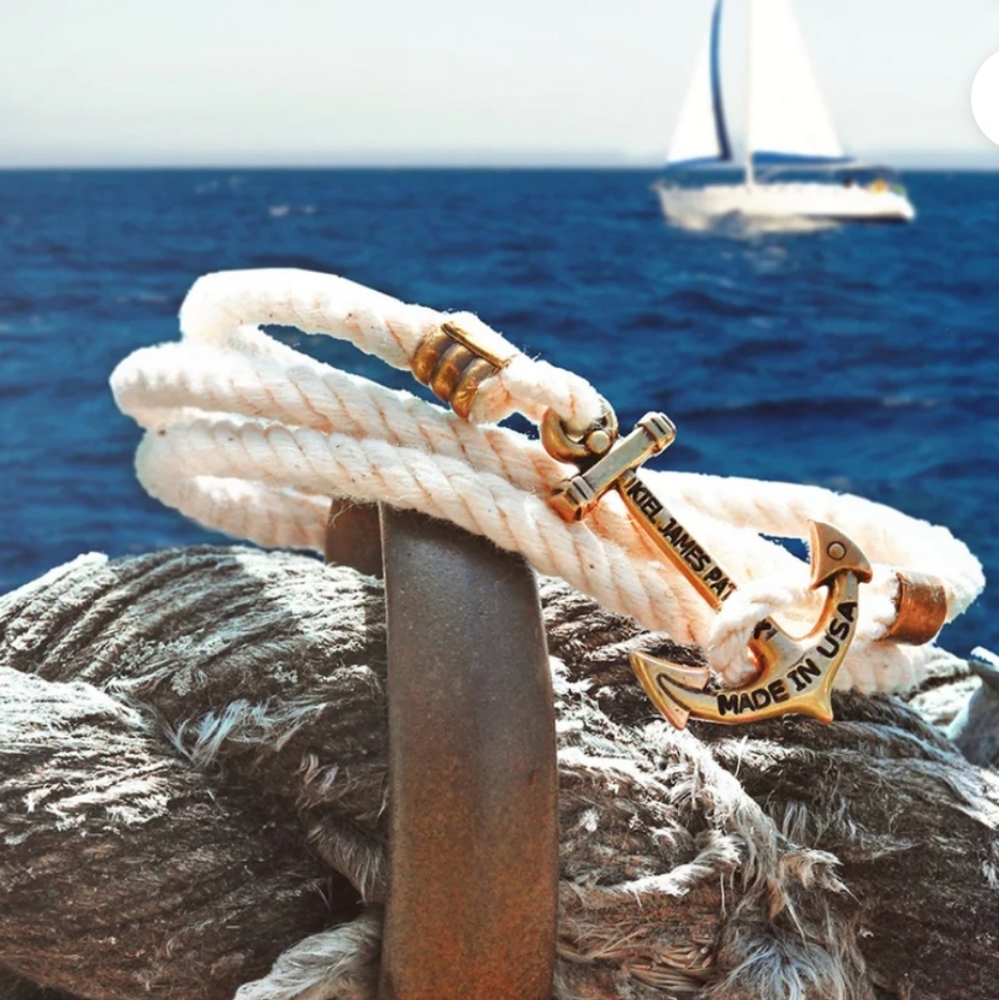 Kiel James Patrick Mens Wrap Bracelet Atlantic Whalers Anchor